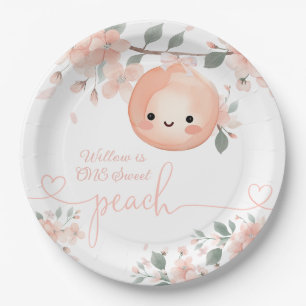 Assiettes En Carton Premier anniversaire de Sweet Peach