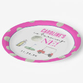 Assiettes En Carton Premier anniversaire des filles de golf (Angle)