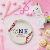 Assiettes En Carton Premier anniversaire du baseball (Fête)