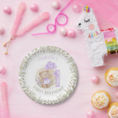 Assiettes En Carton Premier Anniversaire Mignonne Teddy Bear Ballons C (Fête)