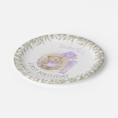 Assiettes En Carton Premier Anniversaire Mignonne Teddy Bear Ballons C (Angle)