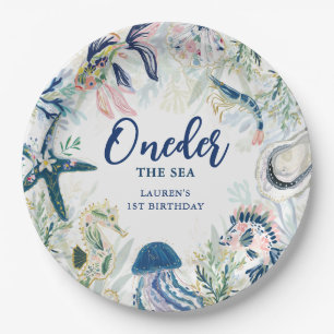 Assiettes En Carton Premier Anniversaire Oneder sous la Mer