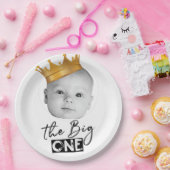 Assiettes En Carton Premier anniversaire photo moderne (Fête)