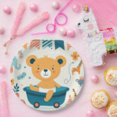 Assiettes En Carton Premier bain du bébé (Fête)