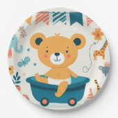 Assiettes En Carton Premier bain du bébé (Devant)