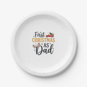Assiettes En Carton Premier camion de Noël Papa Vacances de Noël