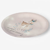 Assiettes En Carton Premier Noël, Vacances aux Cerfs (Angle)