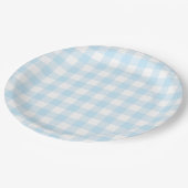 Assiettes En Carton Premier Rodéo Bleu Plaid Western Cowboy 1er annive (Angle)