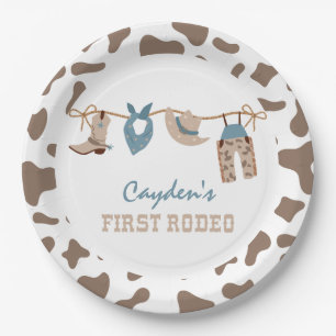 Assiettes En Carton Premier Rodéo Cow-boy Occidental 1er Anniversaire 