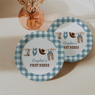 Assiettes En Carton Premier Rodéo Cow-boy Occidental 1er Anniversaire