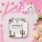 Assiettes En Carton Premier Rodeo Cowboy fête d'anniversaire (Fête)