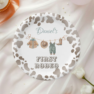 Assiettes En Carton Premier Rodéo Cowboy Vêtements Garçon Anniversaire