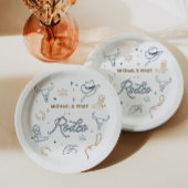 Assiettes En Carton Premier Rodéo fête d'anniversaire