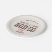 Assiettes En Carton Premier Rodéo rose mignon 1er anniversaire personn (Angle)