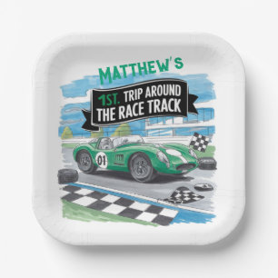 Assiettes En Carton Premier voyage autour de la piste de course Annive