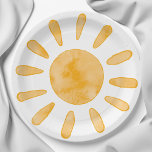 Assiettes En Carton Premier voyage autour du soleil Premier anniversai<br><div class="desc">Célébrez le premier anniversaire de votre petit soleil avec cette simple mais incroyablement mignonne "premier voyage autour du soleil" plaques de papier fête d'anniversaire! Ce design est doté d'un soleil aquarelle sur un arrière - plan blanc propre.</div>