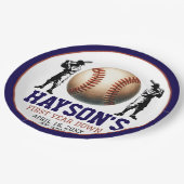Assiettes En Carton Première année de baseball bas 1ère fête d'anniver (Angle)