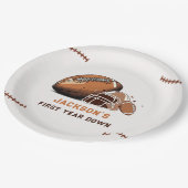 Assiettes En Carton Première année de football bas 1er anniversaire Pl (Angle)