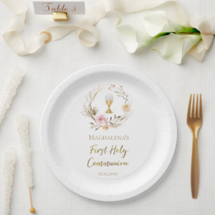 Assiettes En Carton Première communion