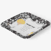 Assiettes En Carton Première Communion Blonde Boy Black Damask (Angulaire)