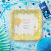 Assiettes En Carton Première Communion Blonde Boy Gold Damask (Fête)