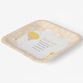 Assiettes En Carton Première Communion Blonde Boy Peach Damask (Angulaire)