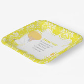 Assiettes En Carton Première Communion Blonde Boy Yellow Damask (Angulaire)