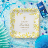 Assiettes En Carton Première communion de Mimosa (Fête)
