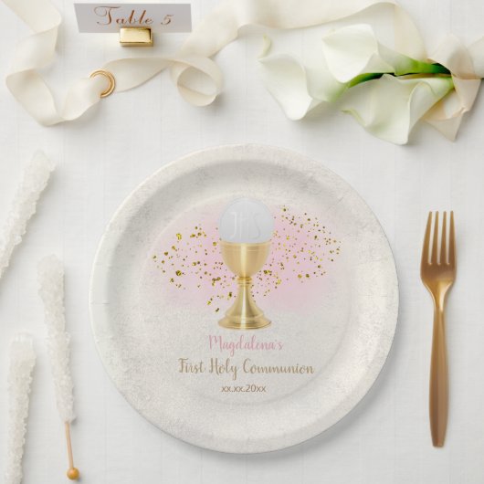 Assiettes En Carton Première communion Hoy (Mariage)