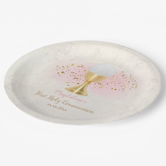 Assiettes En Carton Première communion Hoy (Angle)