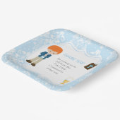 Assiettes En Carton Première communion Red Hair Boy Merci (Angulaire)