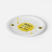 Assiettes En Carton Première fête d'anniversaire d'abeille (Angle)