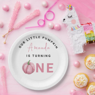 Assiettes En Carton Première fête d'anniversaire de Little Pumpkin