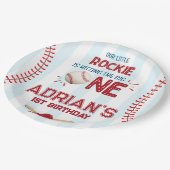 Assiettes En Carton Première fête d'anniversaire du baseball (Angle)