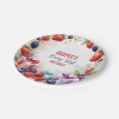 Assiettes En Carton Première fête de fraises d'anniversaire du Berry d (Angle)