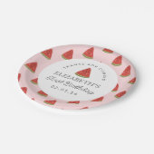 Assiettes En Carton Première fête de la pastèque d'été (Angle)