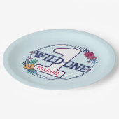 Assiettes En Carton Première fête de la tribu Teepee Boho (Angle)