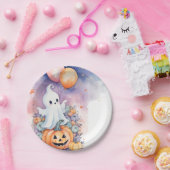 Assiettes En Carton Première fête du Boo-Day - Fantôme et Citrouille (Fête)