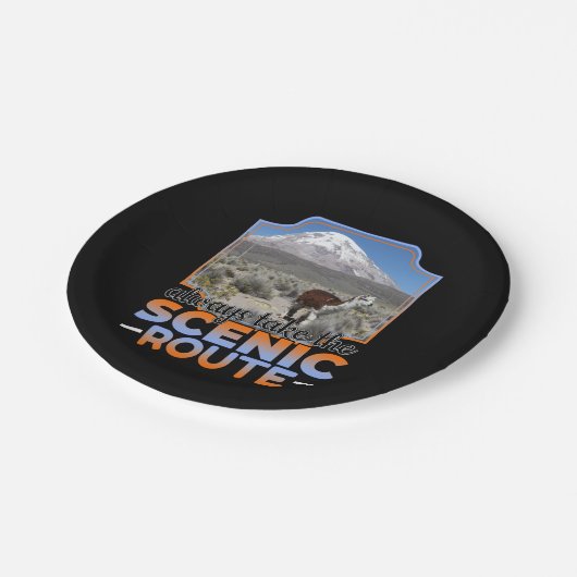 Assiettes En Carton Prenez la route Pittoresque - Llama Adventurer (Angle)