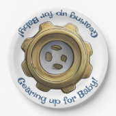 Assiettes En Carton Préparez-vous pour bébé ! Robot (Devant)