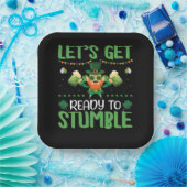 Assiettes En Carton Préparons-nous à trébucher (Fête)