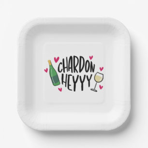Assiettes En Carton Preppy Chardonnay Funny