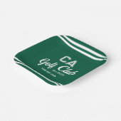 Assiettes En Carton Preppy Green Golf Club Custom Crest Party (Angulaire)