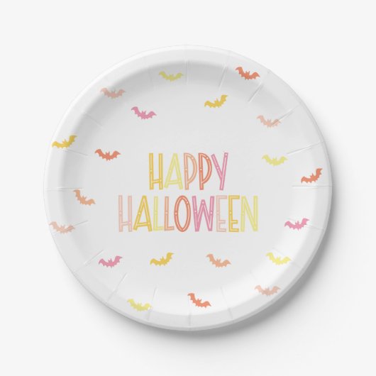 Assiettes En Carton Preppy Happy Halloween (Devant)
