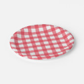 Assiettes En Carton Preppy Picnic Red Plaid En vichy Party (Angle)