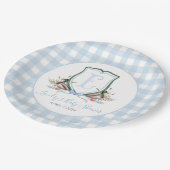 Assiettes En Carton Préppy Southern Blue Boy Duck Baby shower (Angle)