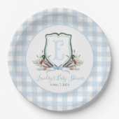 Assiettes En Carton Préppy Southern Blue Boy Duck Baby shower (Devant)