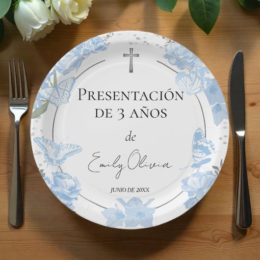 Assiettes En Carton Presentación 3 años Plaques de papier Papier Papie