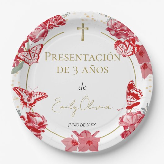 Assiettes En Carton Presentación 3 años Plaques Papier Papier Papier P (Devant)