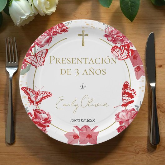 Assiettes En Carton Presentación 3 años Plaques Papier Papier Papier P